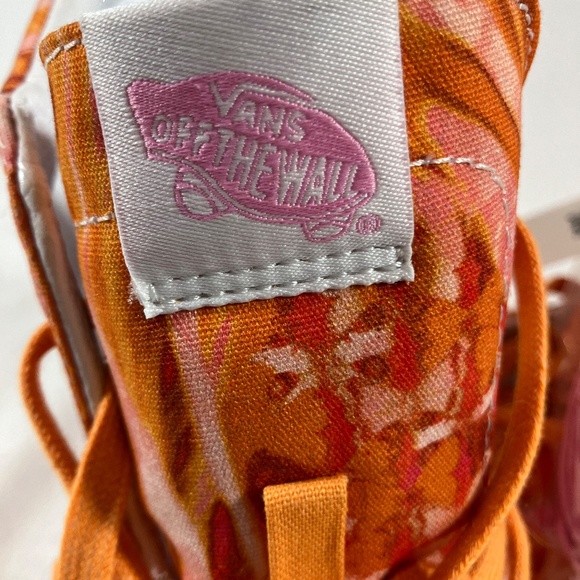 NWT Vans X Collina Strada Sk8 Hi Sneakers, Pink & Orange, Mens Sz 10, Wm Sz 11.5 - Picture 12 of 13